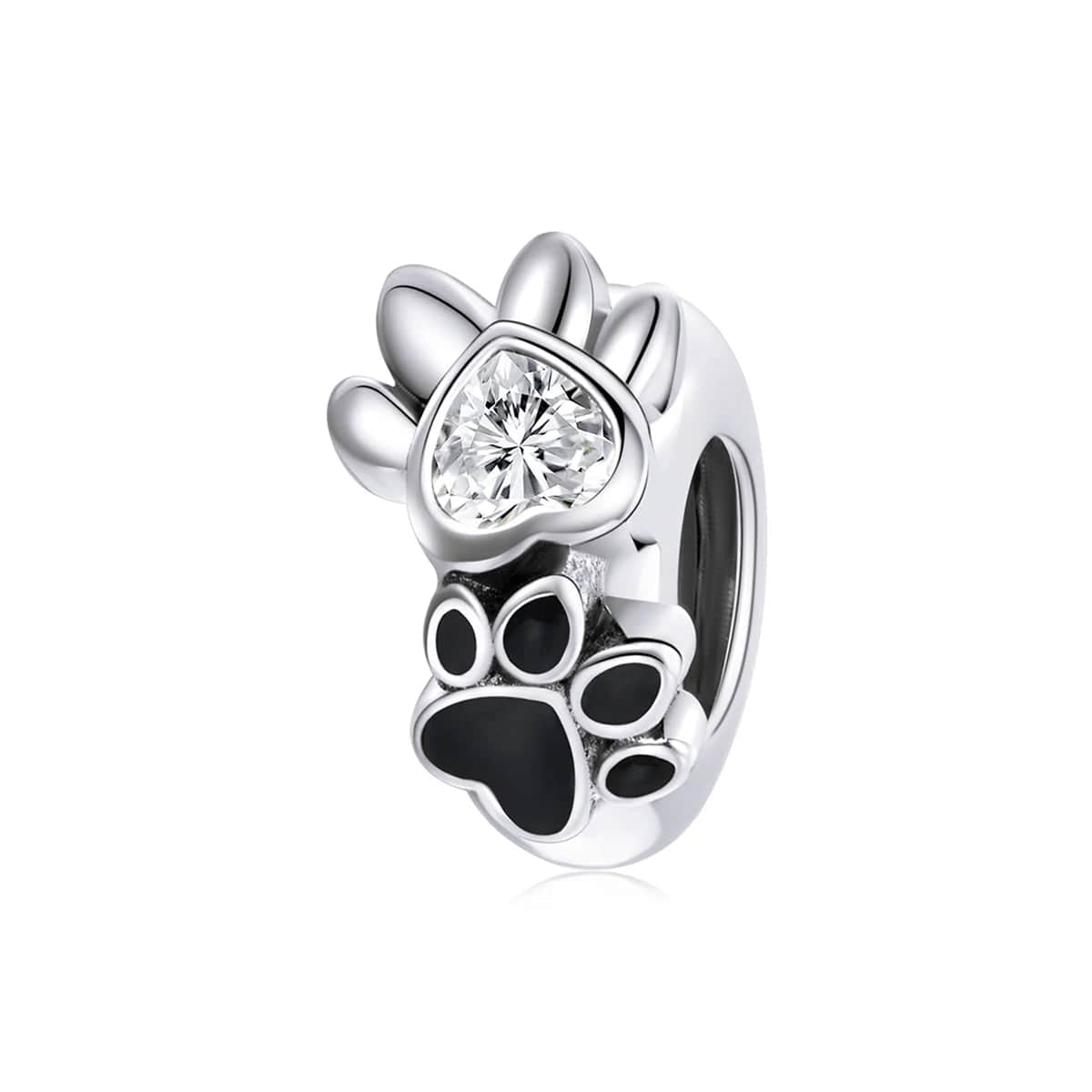 Liora Atelier Crystal Heart & Paw Print Charm