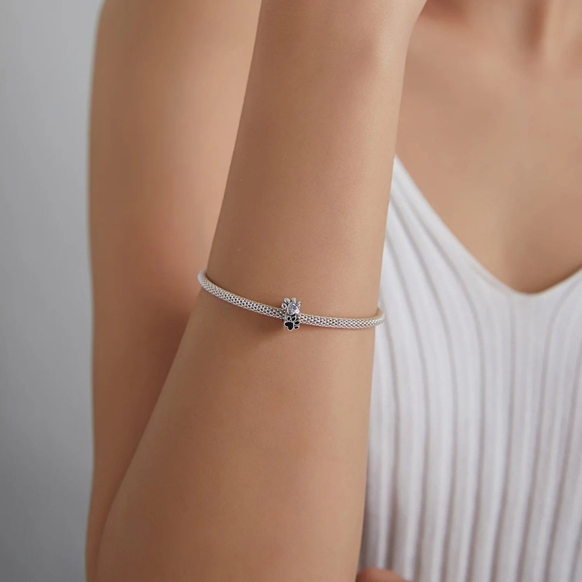 Liora Atelier Crystal Heart & Paw Print Charm