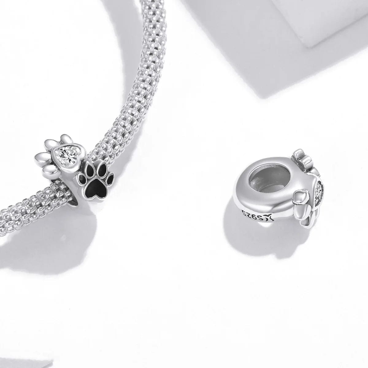 Liora Atelier Crystal Heart & Paw Print Charm