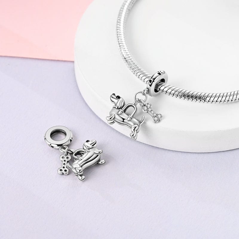 Liora Atelier Dachshund & Bone Double Dangle Charm