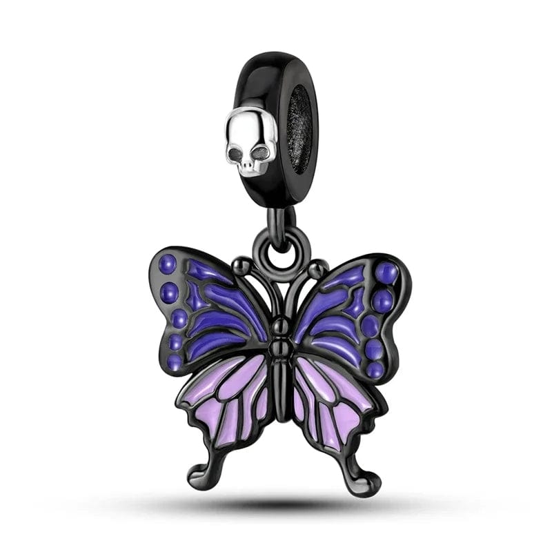 Liora Atelier Dark Night Purple Butterfly Skeleton Charm