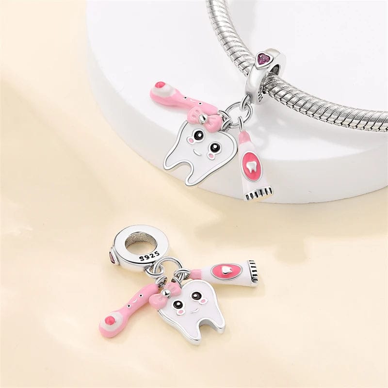 Liora Atelier Dentist Tooth Fairy Triple Dangle Charm