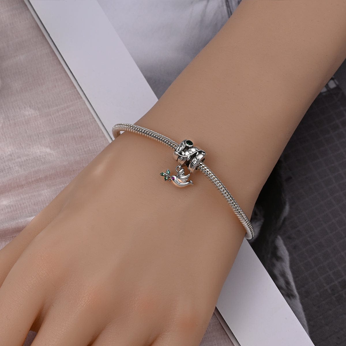 Liora Atelier Dove with Love & Peace Dangle Charm