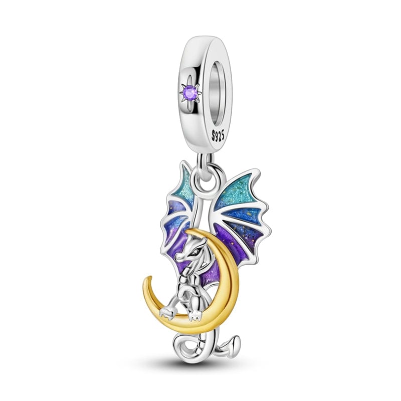 Liora Atelier Dragon & Crescent Moon Fantasy Charm