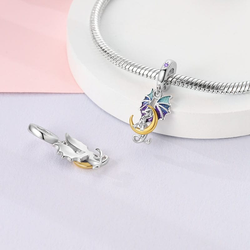 Liora Atelier Dragon & Crescent Moon Fantasy Charm