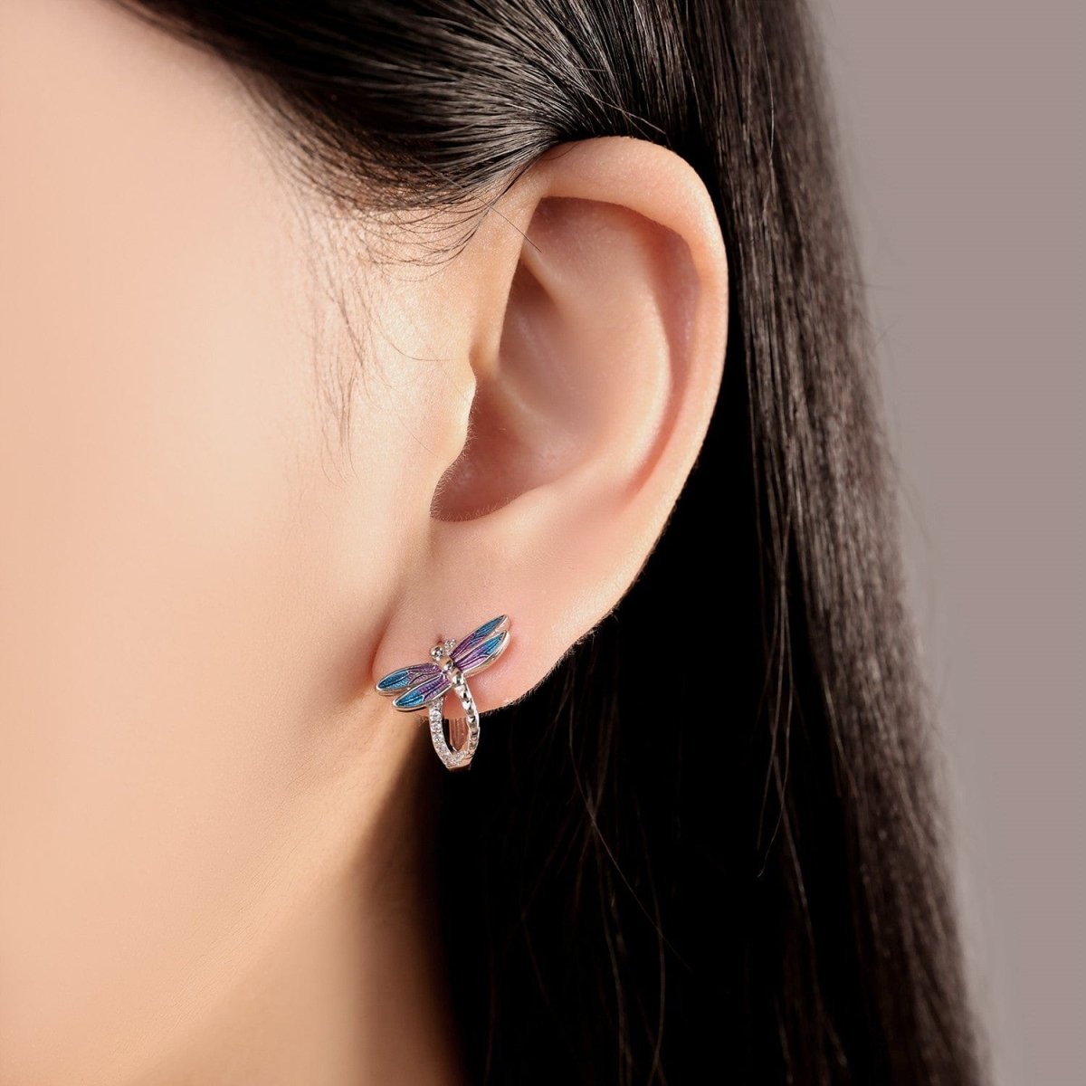 Liora Atelier Dragonfly Hoop Earrings