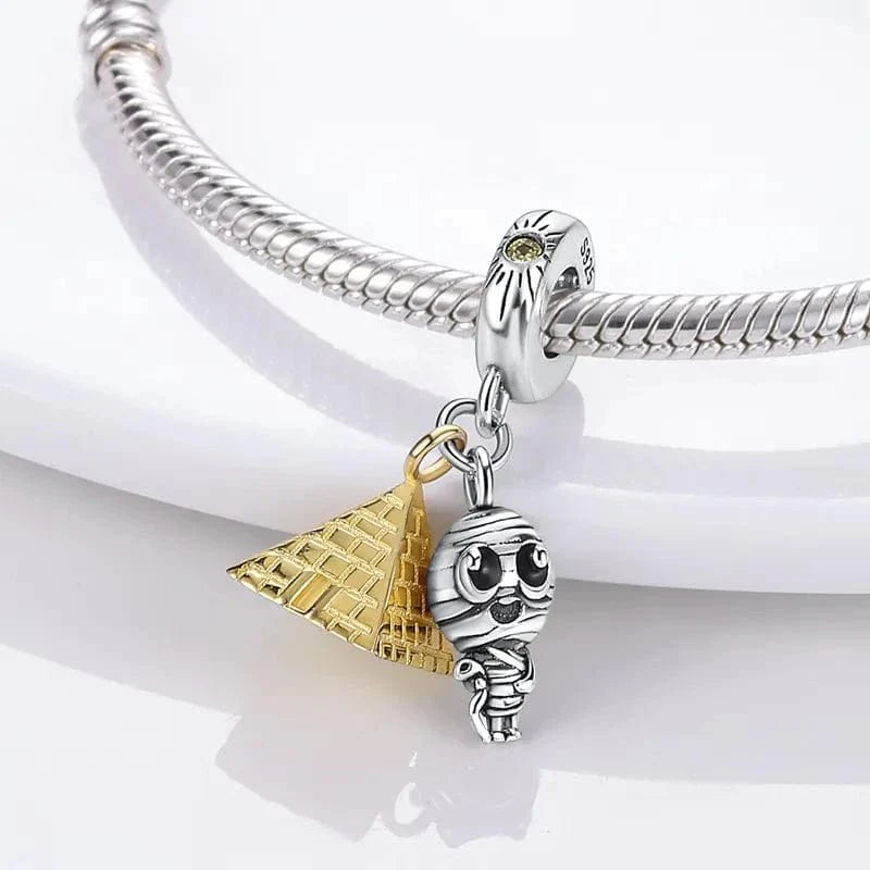 Liora Atelier Egypt Pyramid and Pharaoh Mummy Dangle Charm