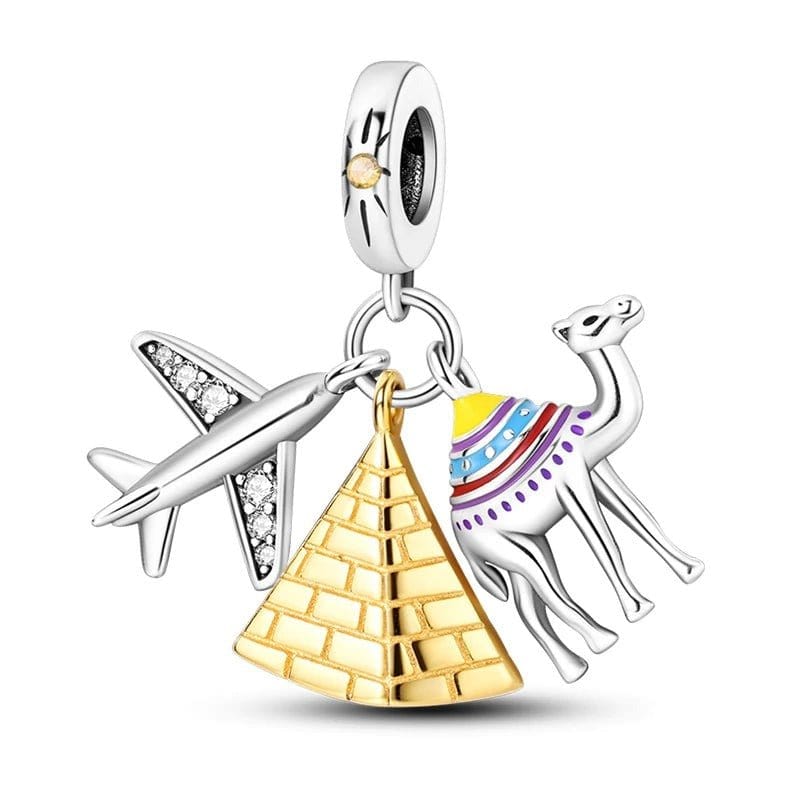 Liora Atelier Egypt Pyramid Camel Travel Dangle Charm