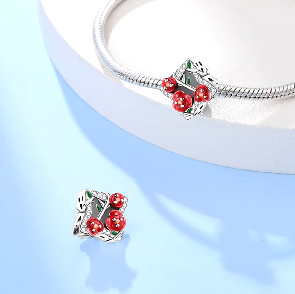Liora Atelier Elegant Blooming Rose Vine Charm