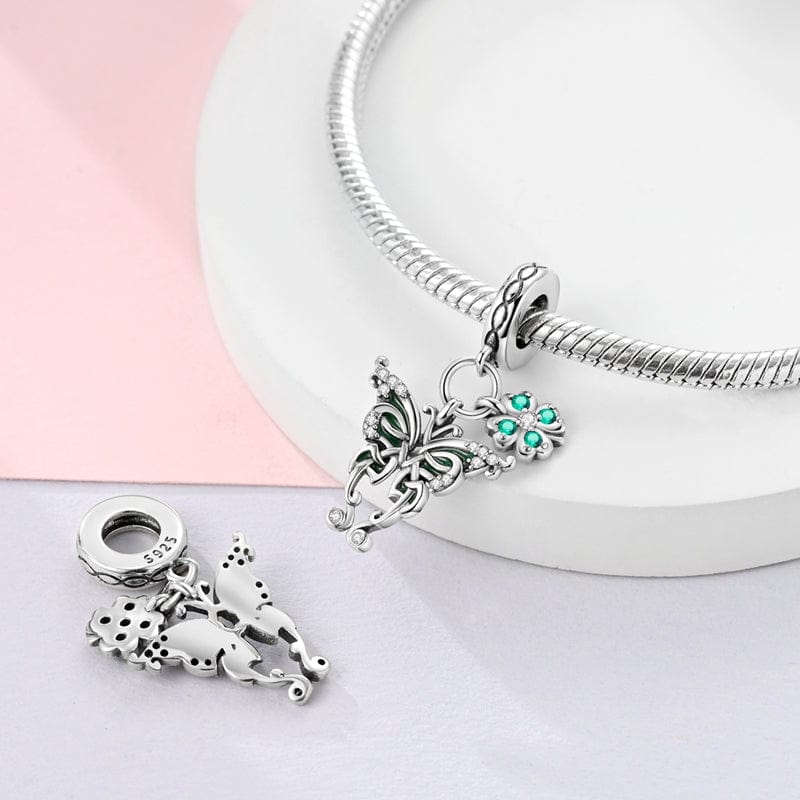 Liora AtelierElegant Butterfly & Lucky Clover Charm