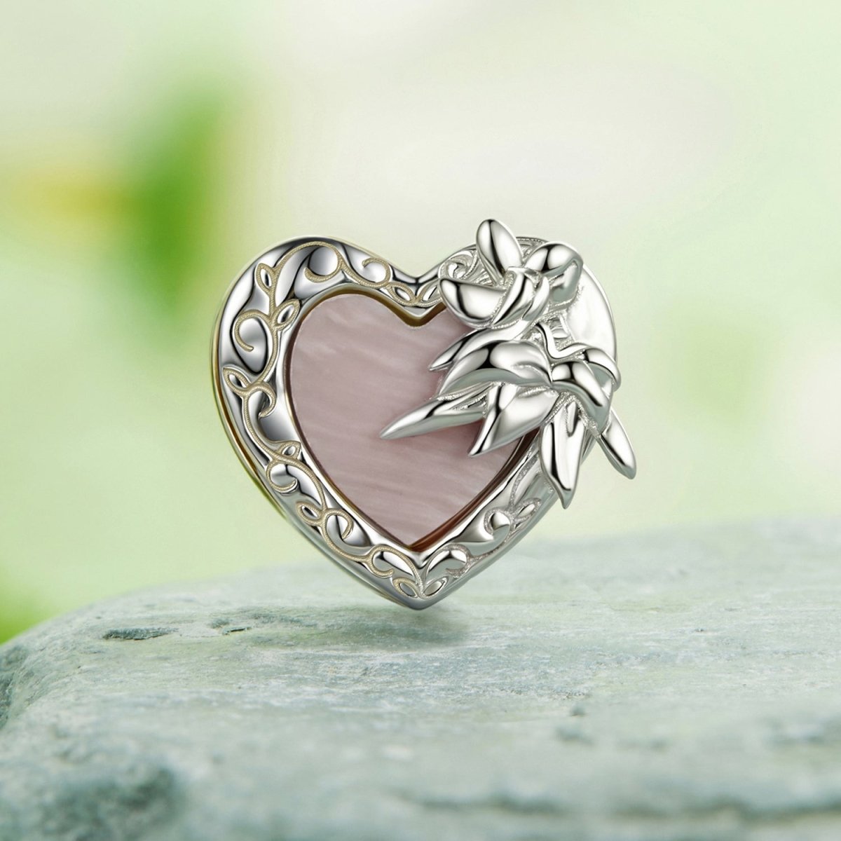 Liora Atelier Elegant Floral Heart Charm