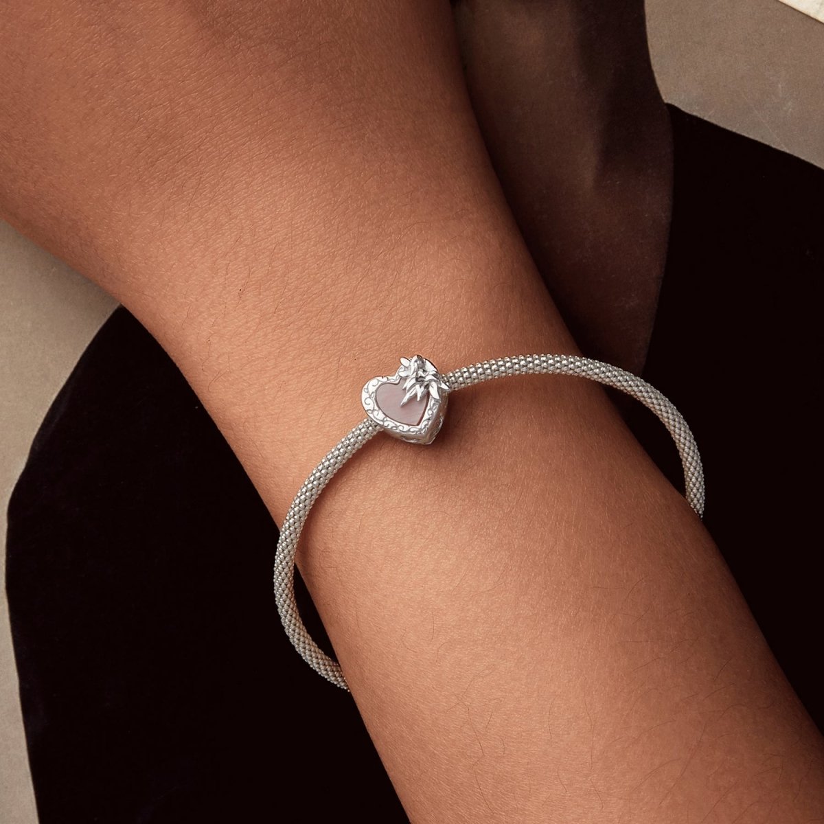 Liora Atelier Elegant Floral Heart Charm