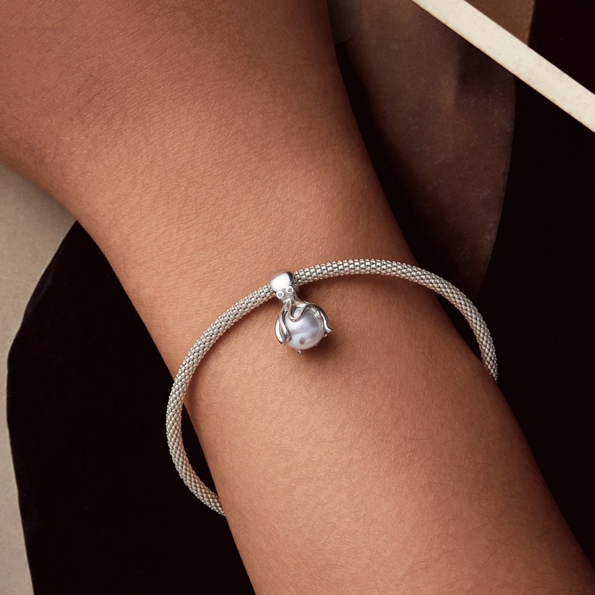 Liora Atelier Elegant Octopus & Pearl Charm