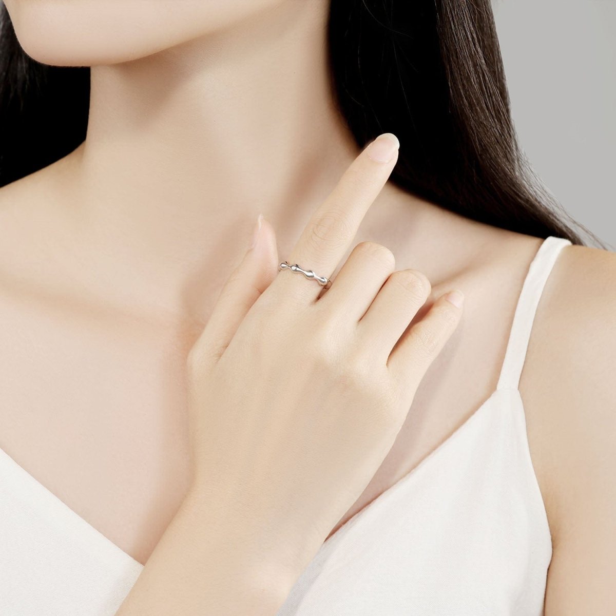 Liora Atelier Elegant Ripple Sterling Silver Band