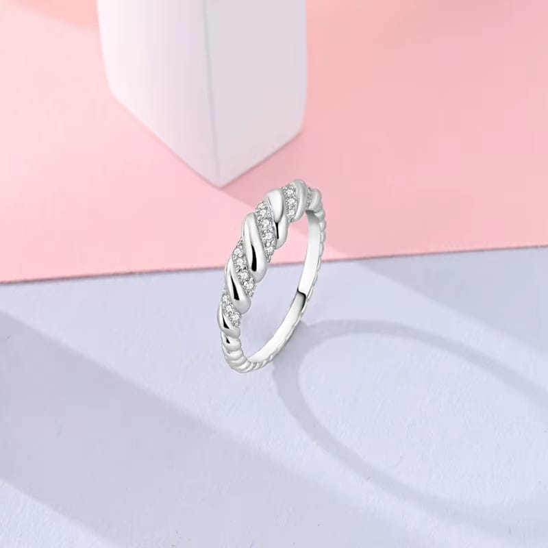 Liora Atelier Elegant Twisted Rope 925 Sterling Silver Ring
