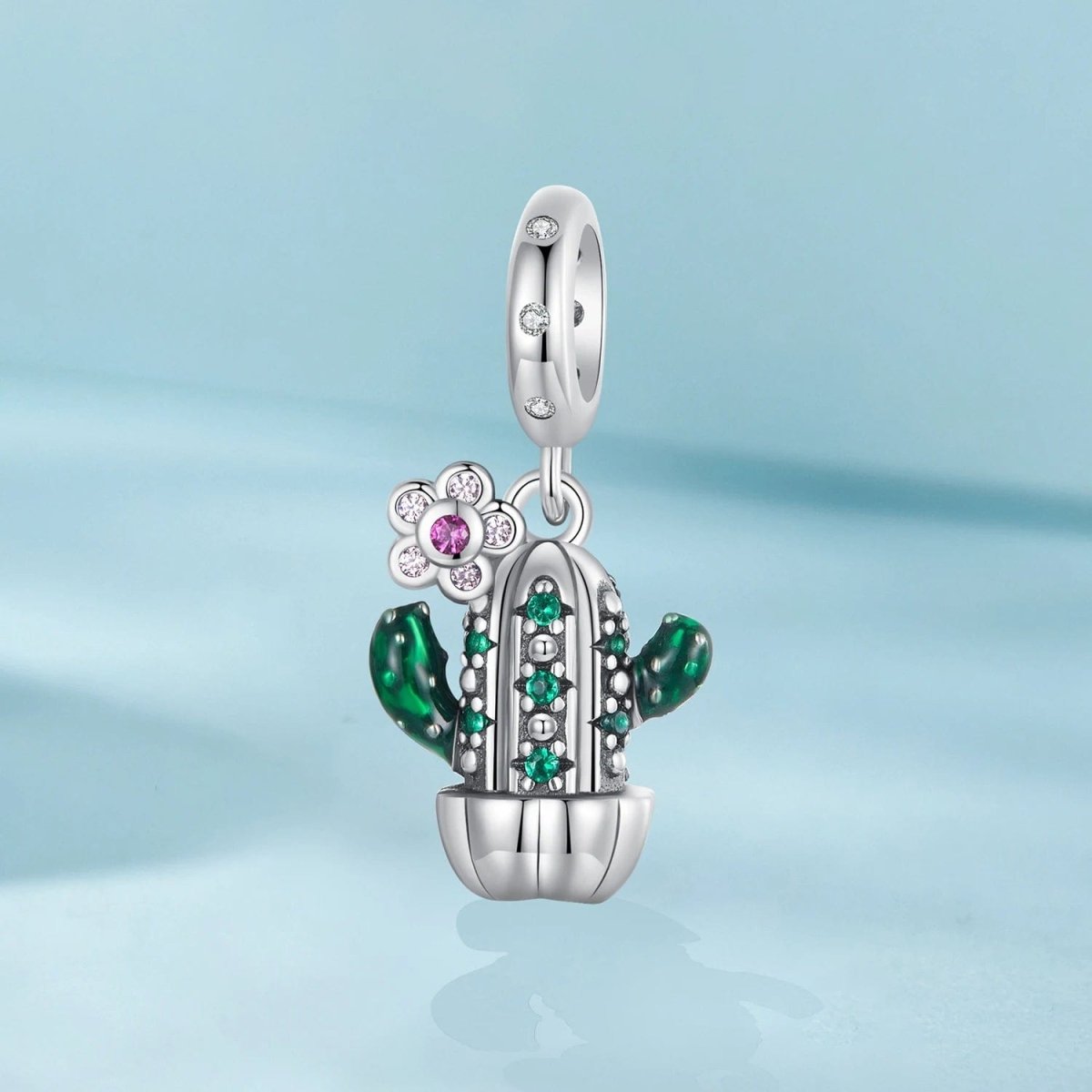 Liora Atelier Emerald Blossom Cactus Dangle Charm