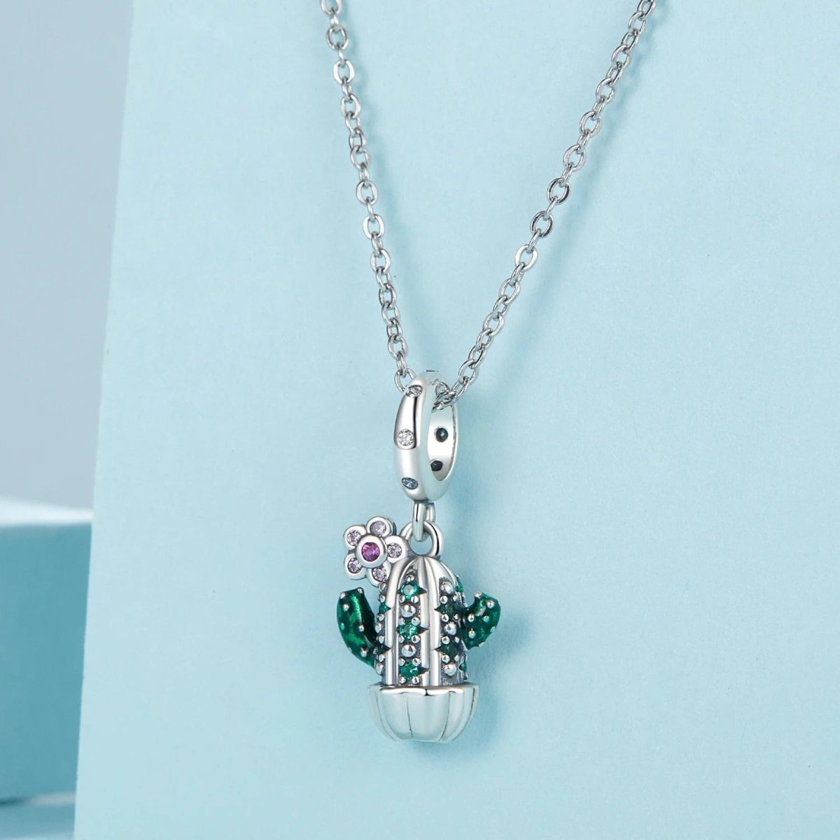 Liora Atelier Emerald Blossom Cactus Dangle Charm