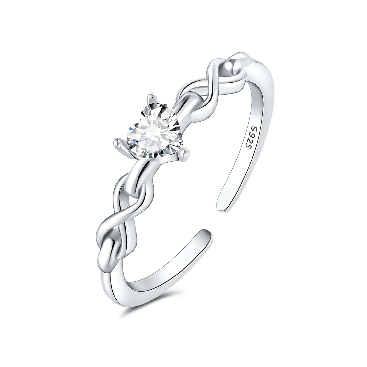 Liora Atelier Eternal Heart Solitaire Adjustable Ring
