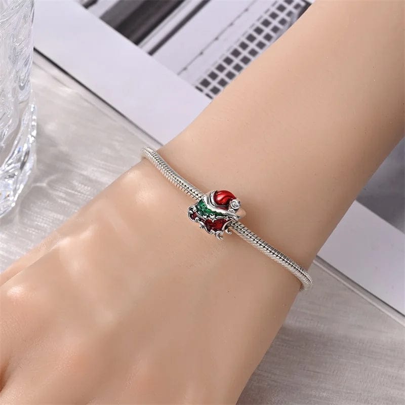 Liora Atelier Festive Sleigh with Santa Hat Charm