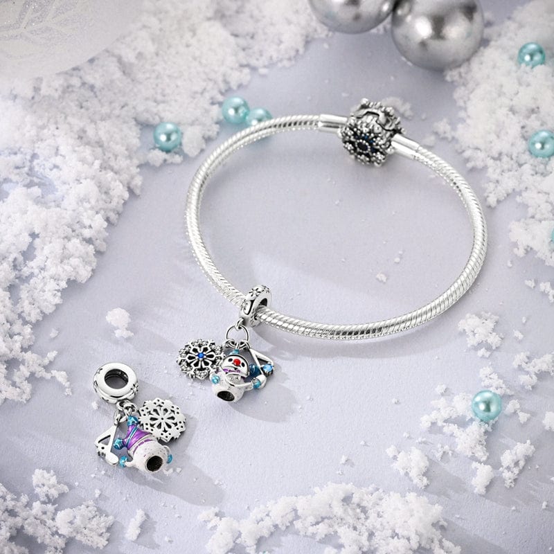 Liora Atelier Festive Snowman Charm with Snowflake and Musical Note