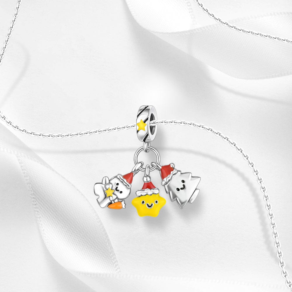 Liora Atelier Festive Trio Charm – Snowman, Christmas Tree, and Star
