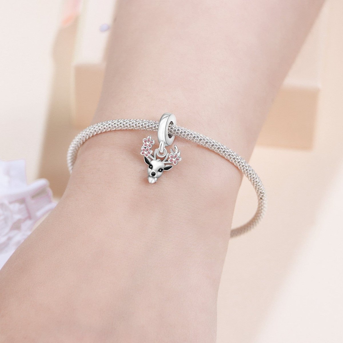 Liora Atelier Floral Antler Deer Charm