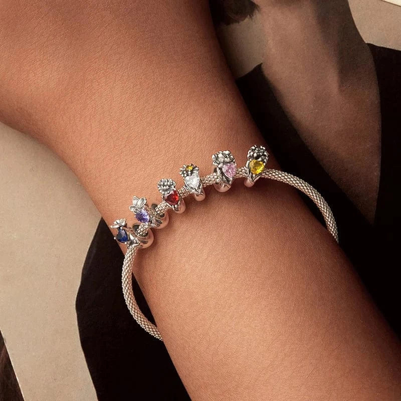 Liora Atelier Floral Heart Birthstone Charms