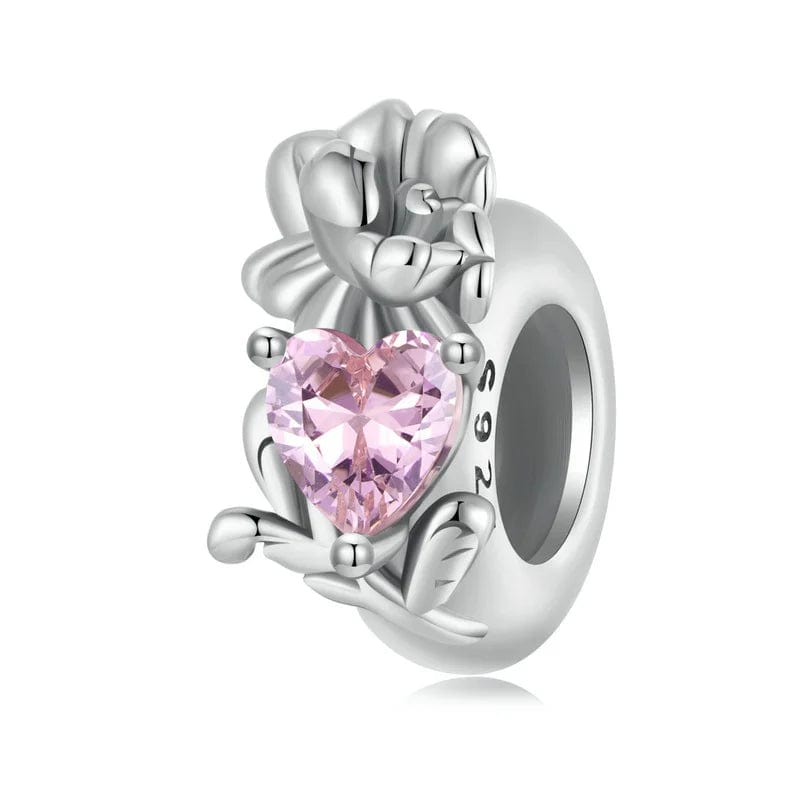 Liora Atelier Floral Heart Birthstone Charms