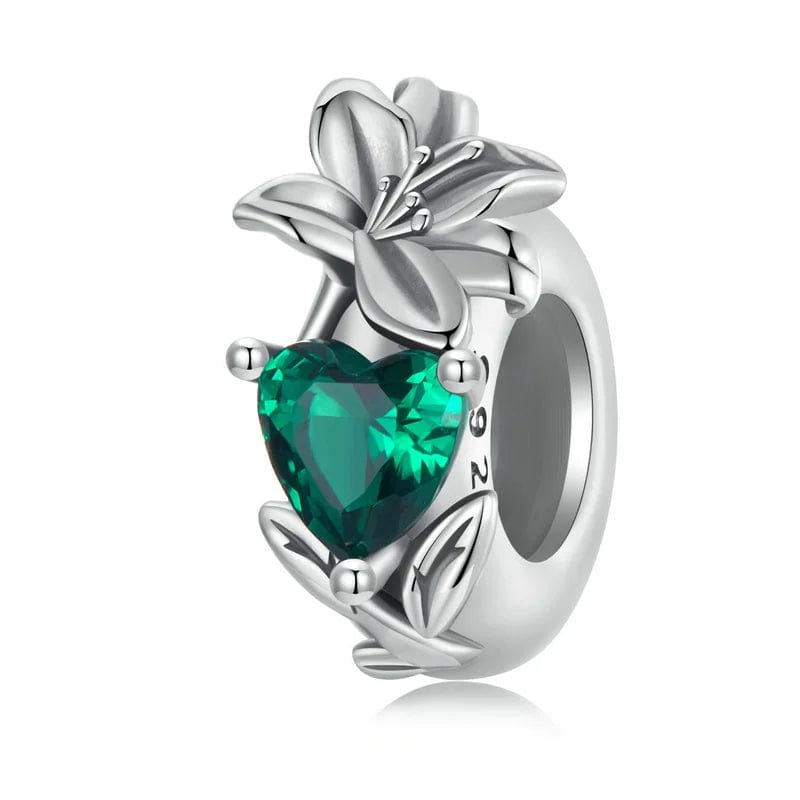 Liora Atelier Floral Heart Birthstone Charms