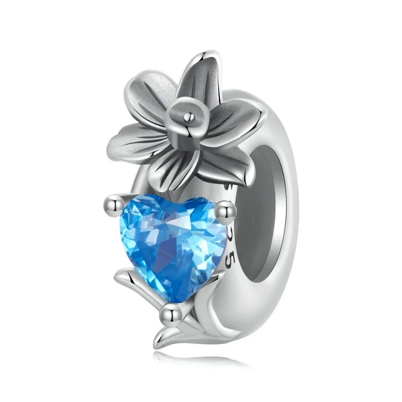 Liora Atelier Floral Heart Birthstone Charms