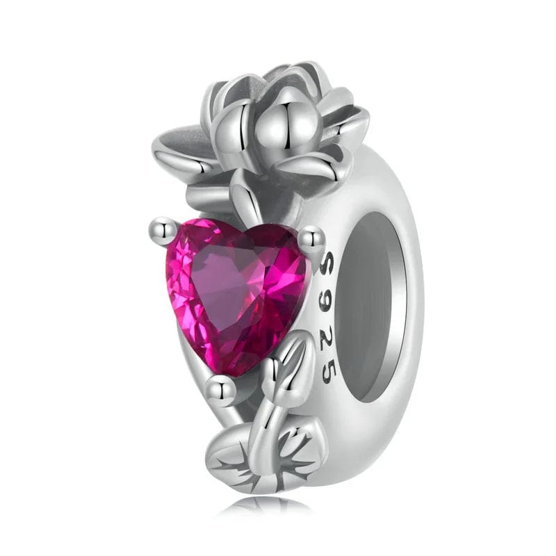 Liora Atelier Floral Heart Birthstone Charms