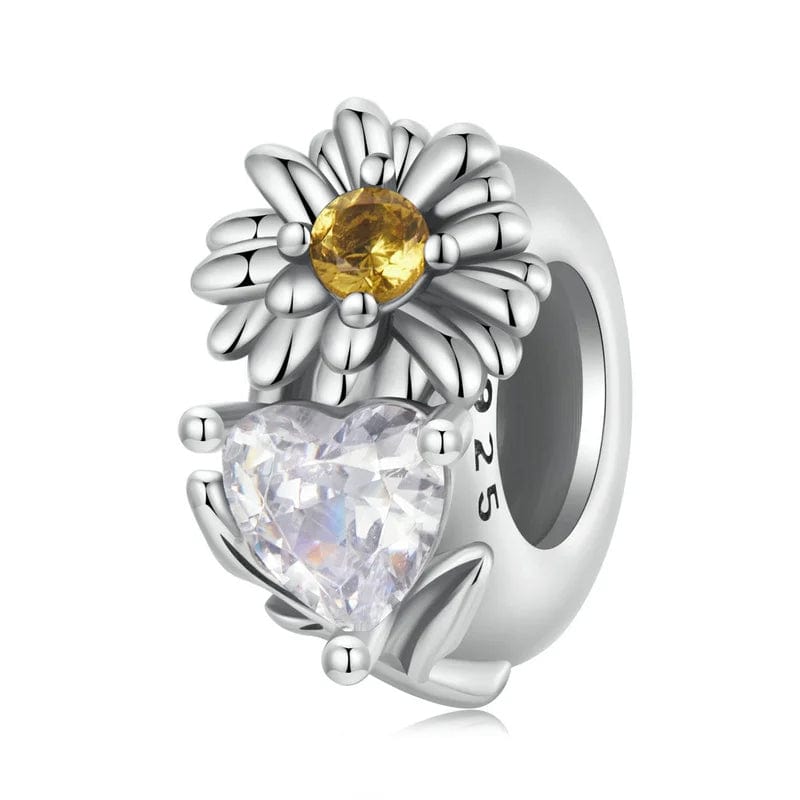 Liora Atelier Floral Heart Birthstone Charms