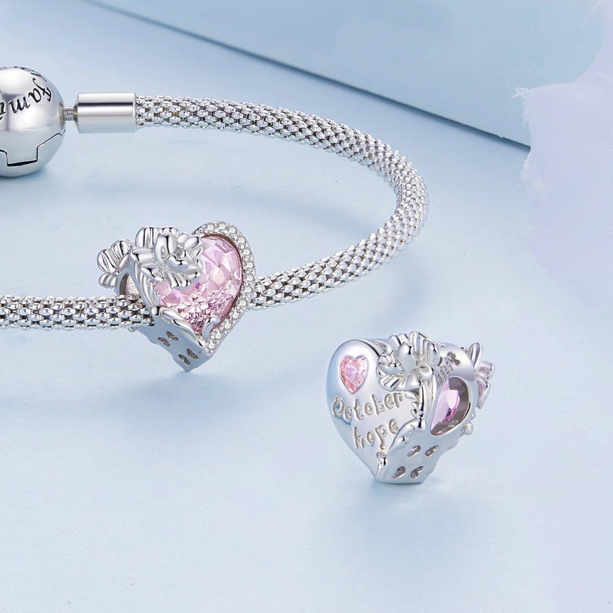 Liora Atelier Floral Heart Crystal Birthstone Charms