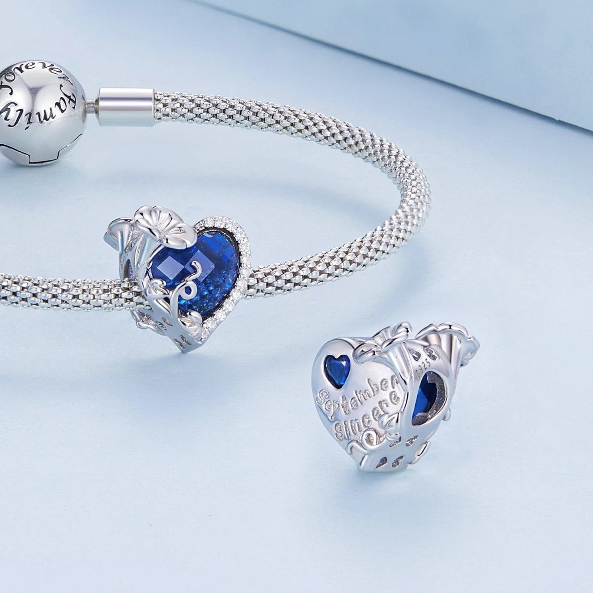 Liora Atelier Floral Heart Crystal Birthstone Charms