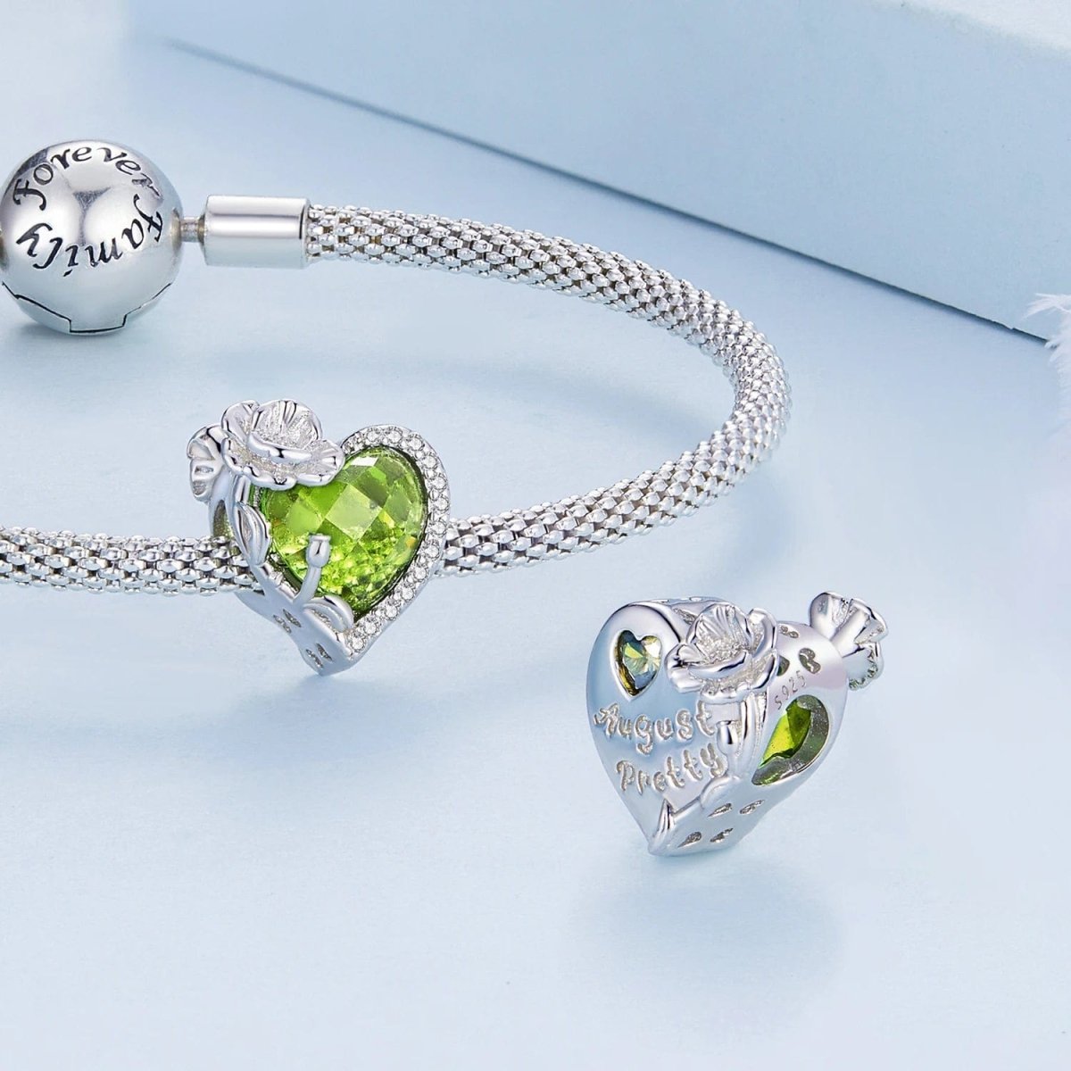 Liora Atelier Floral Heart Crystal Birthstone Charms