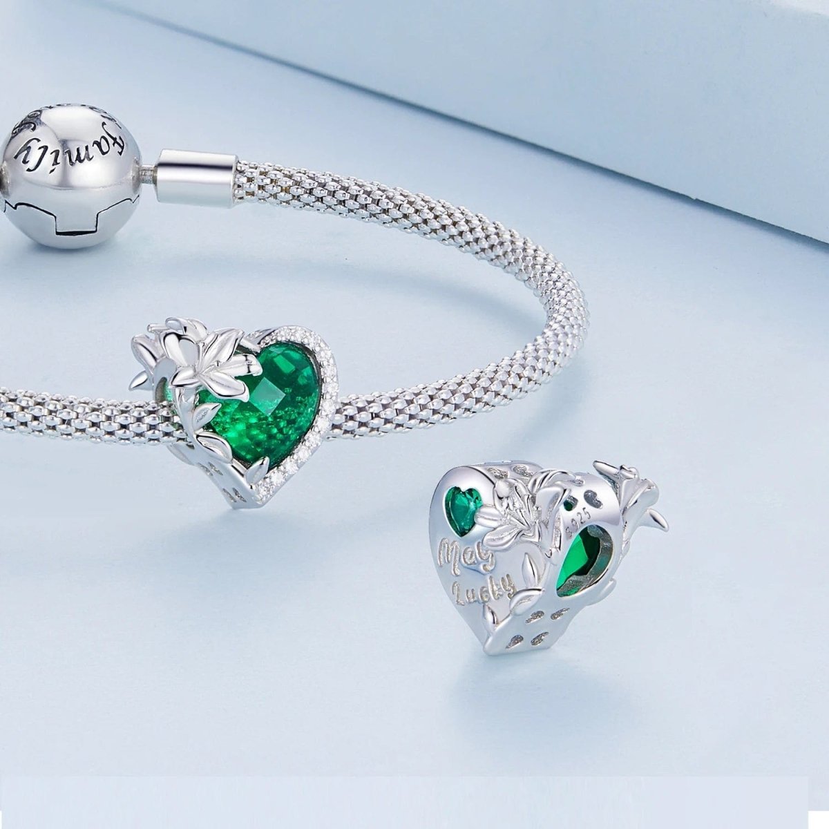 Liora Atelier Floral Heart Crystal Birthstone Charms