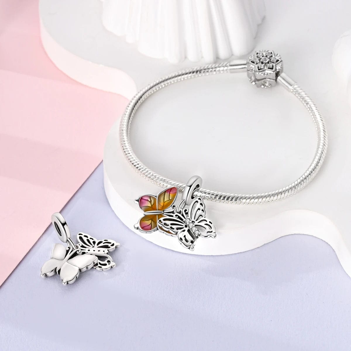 Liora Atelier Flying Butterflies Dangle Charm