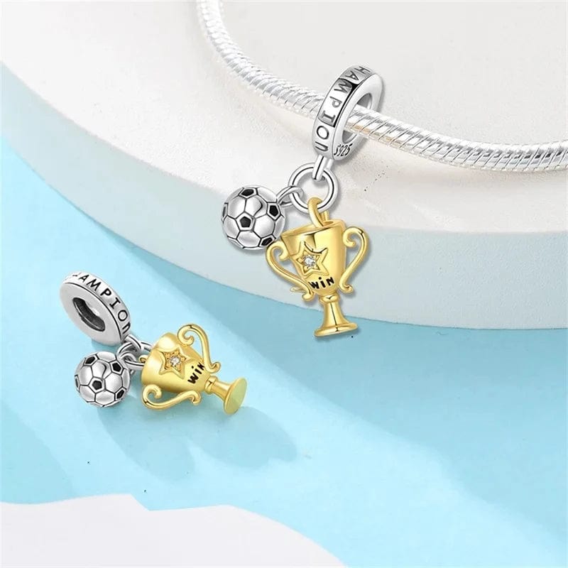Liora Atelier Football Champion Trophy & Ball Dangle Charm