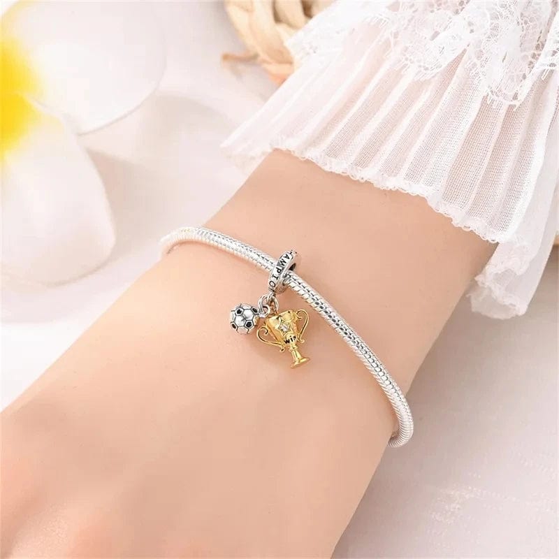 Liora Atelier Football Champion Trophy & Ball Dangle Charm