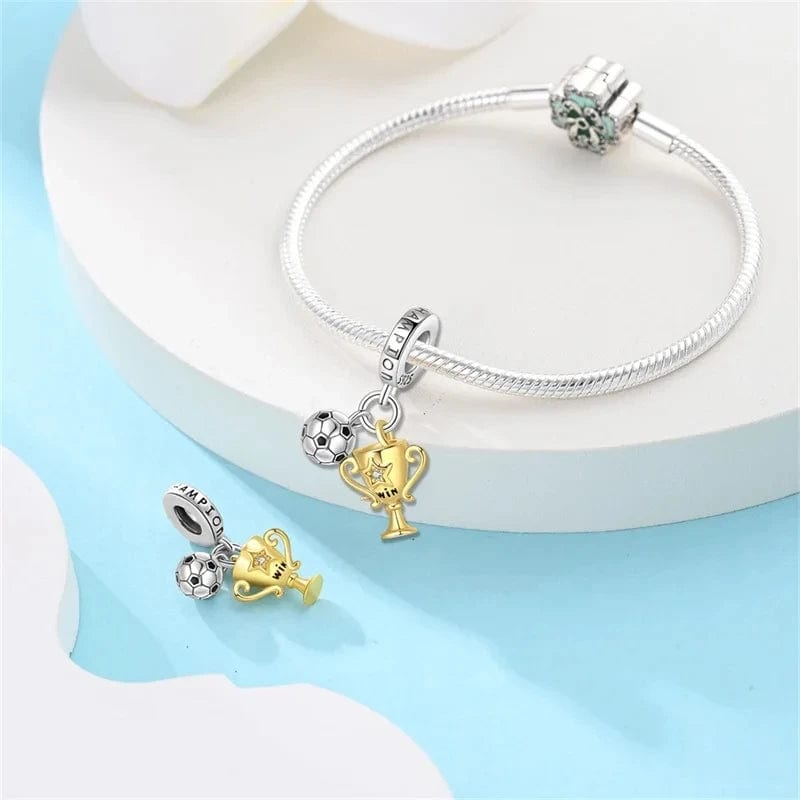 Liora Atelier Football Champion Trophy & Ball Dangle Charm