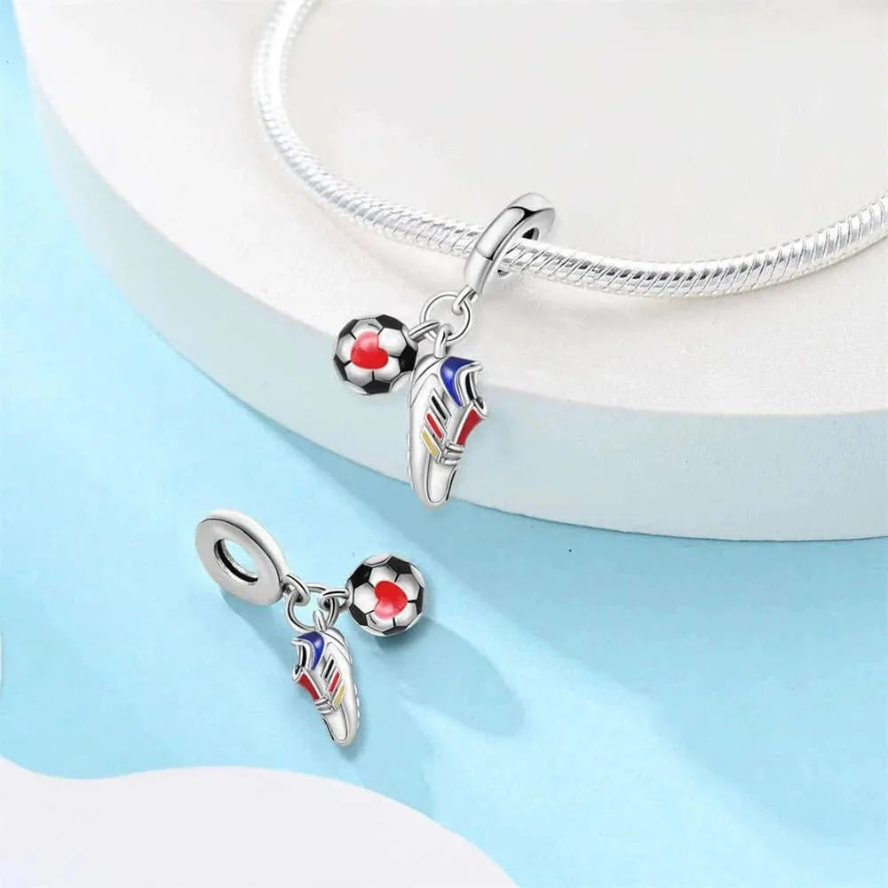 Liora Atelier Football Shoe & Ball Dangle Charm