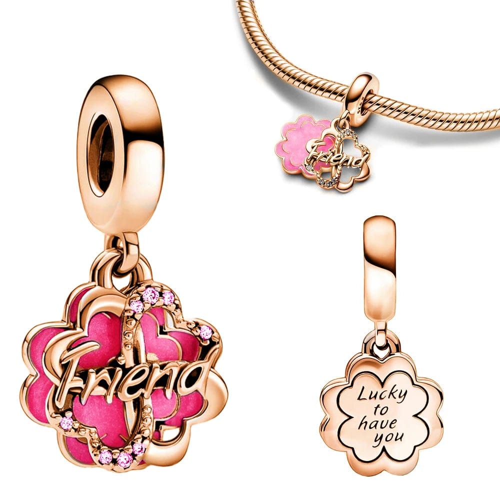 Liora Atelier Four Leaf Clover Friends Dangle Charm