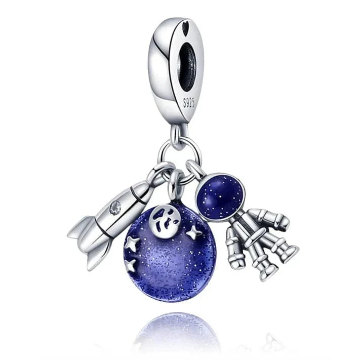 Liora Atelier Galactic Rocket, Planet, and Astronaut Charm