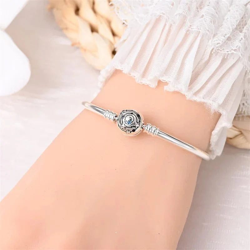 Liora Atelier Galaxy Charm Bangle – Starry Night Design with Blue Crystals