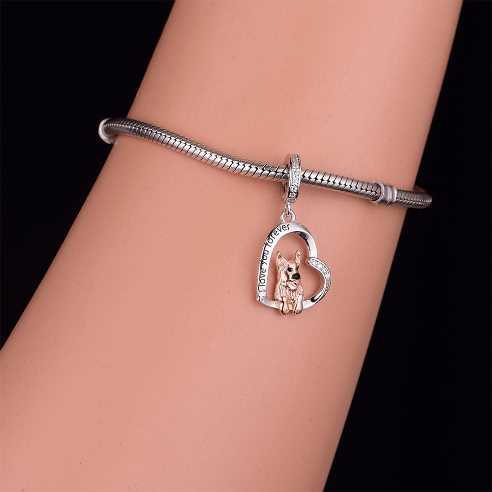 Liora Atelier German Shepherd Dog Heart Charm