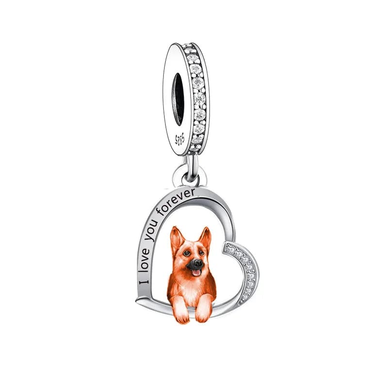 Liora Atelier German Shepherd Dog Heart Charm