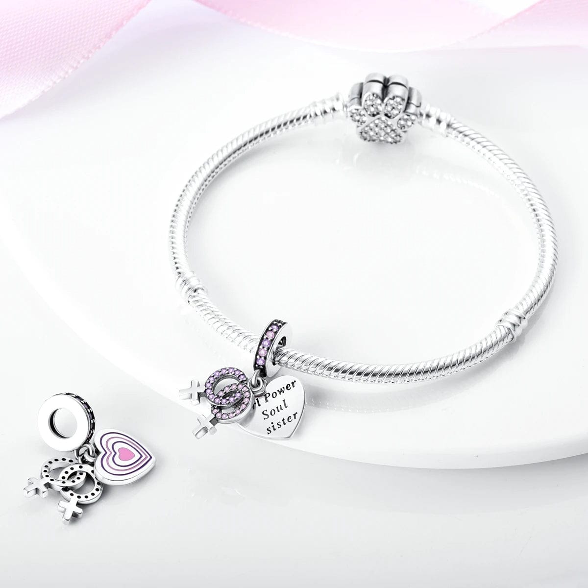 Liora Atelier Girl Power Soul Sister Best Friends Charm