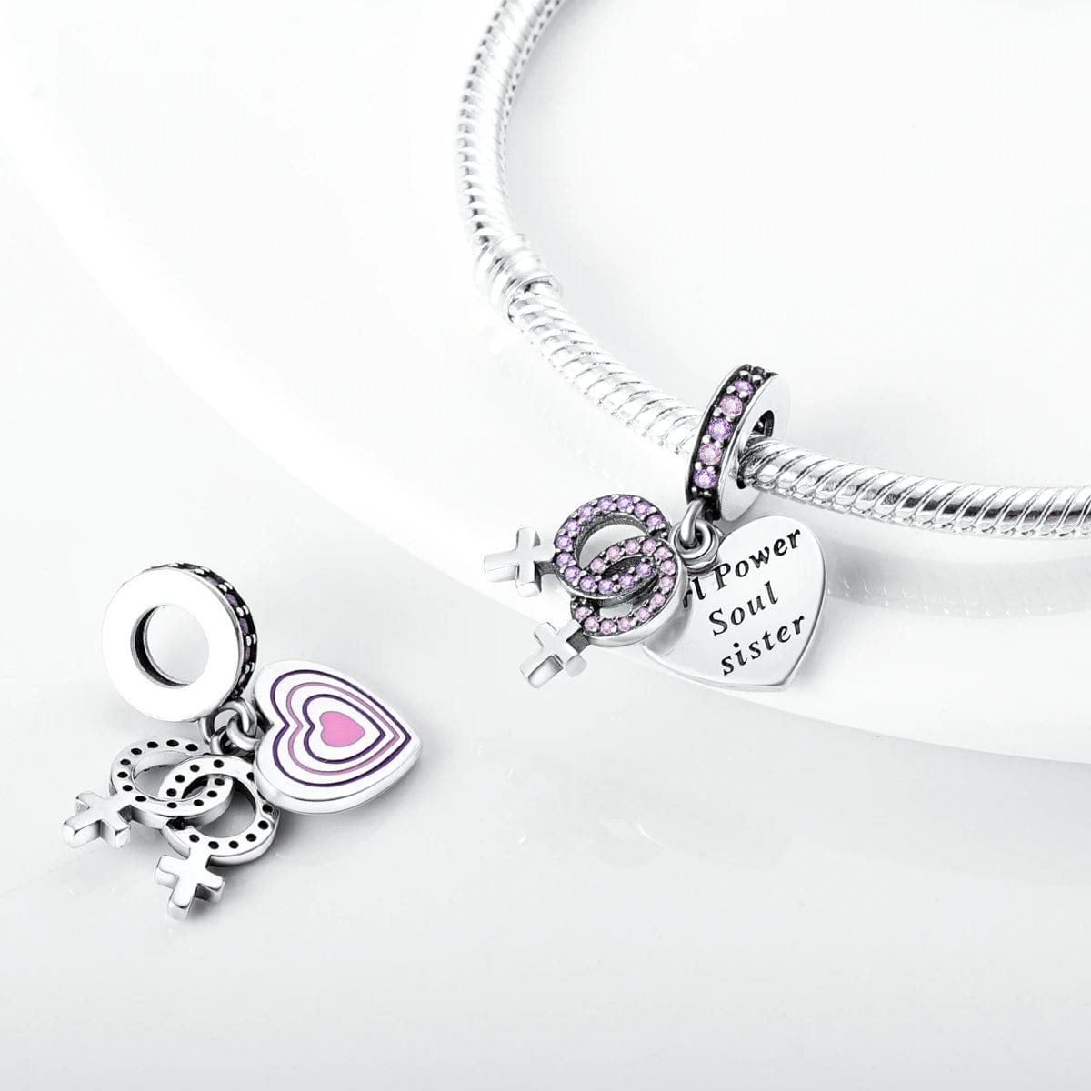 Liora Atelier Girl Power Soul Sister Best Friends Charm