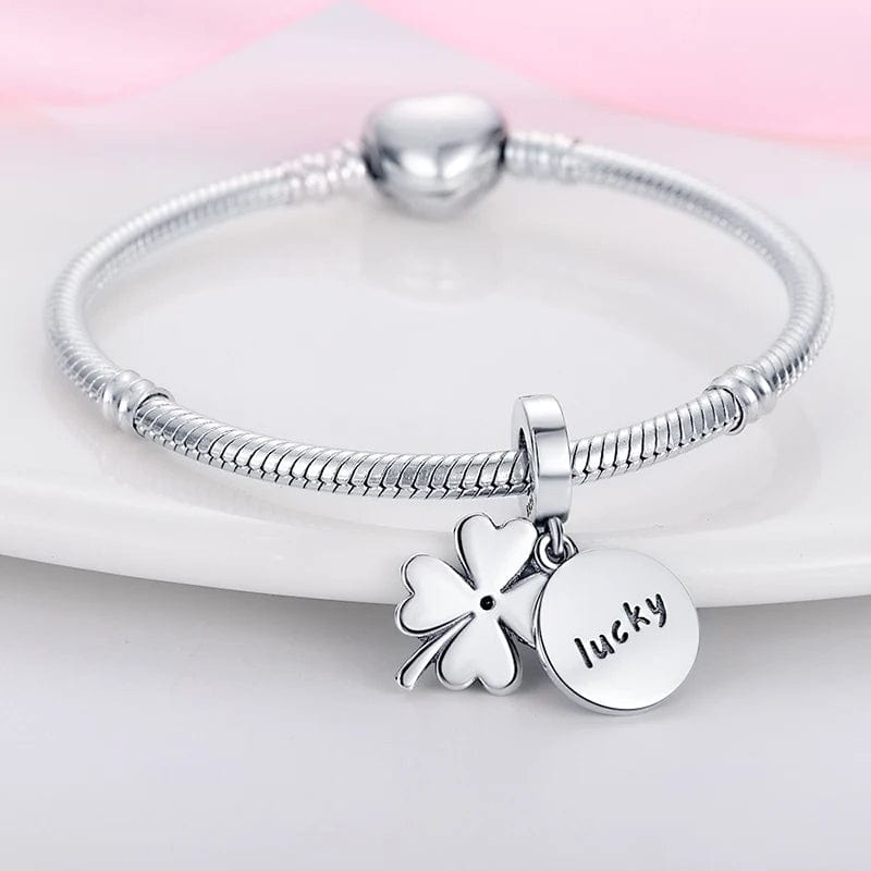 Liora Atelier Glow in the Dark Luminous 4 Leaf Clover Dangle Charm