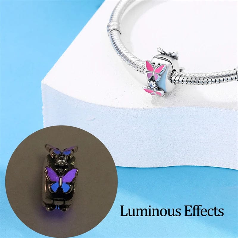 Liora Atelier Glow in the Dark Luminous Butterflies Clip Charm